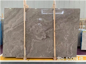 Cross Vein Grey Brown Coffee Vein Marble Slabs Tiles