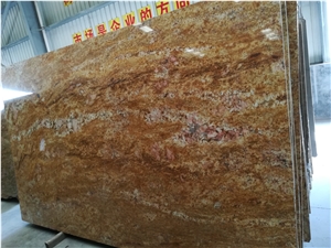 Imperial Gold Granite Polished Slab Tiles