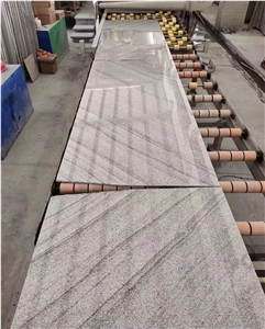 New Viscount White Granite Open Book Slabs Tiles Kitchen