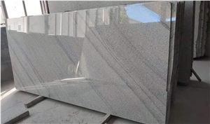 New Viscount White Granite Open Book Slabs Tiles Kitchen