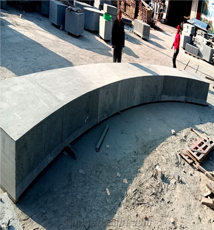 Black Granite Curved Transit Kerbs,Transition Kerbstone
