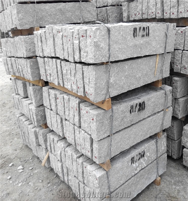 Hot Sale Natural Granite G341 G603 Light Grey Curved Kerbs