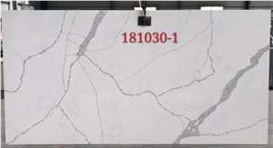 Hot-Sale Calacatta White Quartz Slabs 030-1