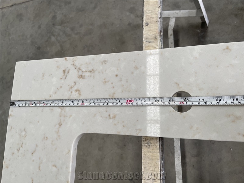 VIATERA CLARINO White Polished Quartz Kitchen Countertops