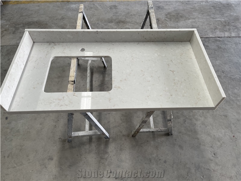 VIATERA CLARINO White Polished Quartz Kitchen Countertops