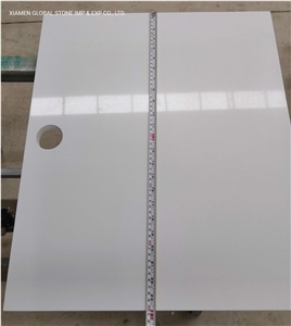 White Engineered Quartz Stone Shower Tray
