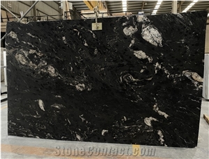 Leathered Black Cosmic Titanium Ganite Slabs