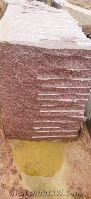 Ruby Red Granite Blocks