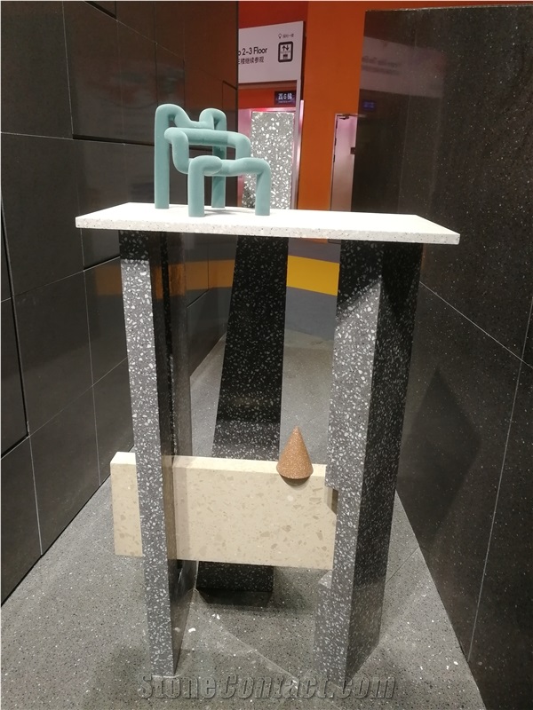 China Barre Grey Terrazzo Polsihed Kitchen Countertops