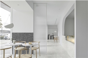 China FTK2003 Pearl White Terrazzo Polished Floor Tiles