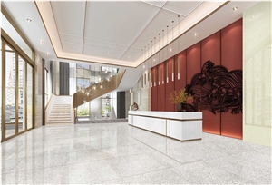 China FTK2003 Pearl White Terrazzo Polished Slabs & Tiles