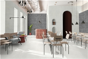 China FTK2005 White Terrazzo Floor Tiles & Wall Slabs