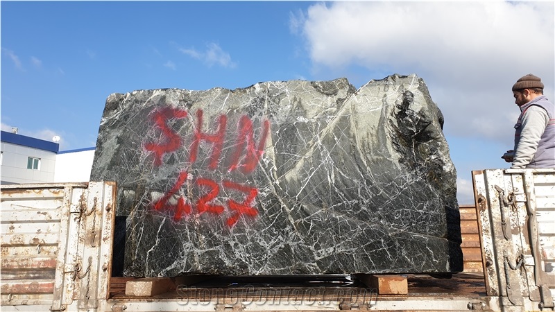 Petrolium Green Marble Blocks