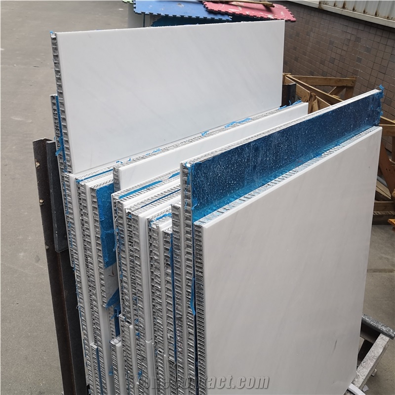 Ariston White Marble Lightweight Stone Honeycomb Panel