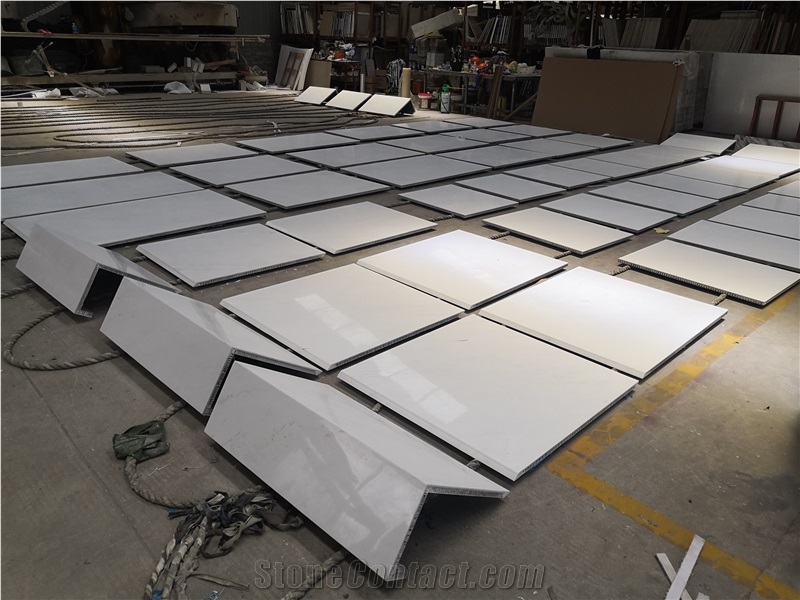 Ariston White Marble Lightweight Stone Honeycomb Panel