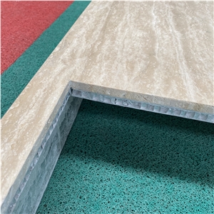 Beige Travertine Honeycomb Composite Panels Stone Tiles