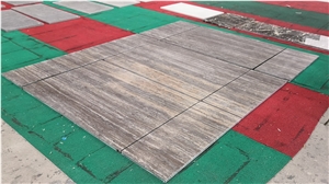 Honed Silver Travertine Honeycomb Panels For Fireplace