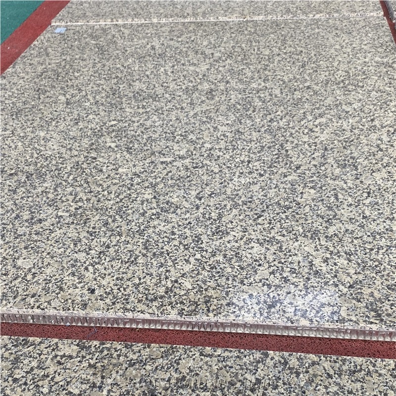 Lightweight Karamori Gold Granite Composite Honeycomb Backed Wall Panel