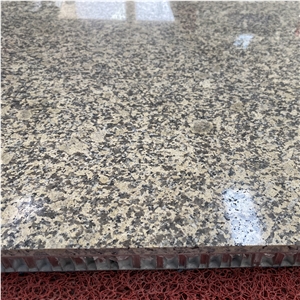 Lightweight Karamori Gold Granite Composite Honeycomb Backed Wall Panel