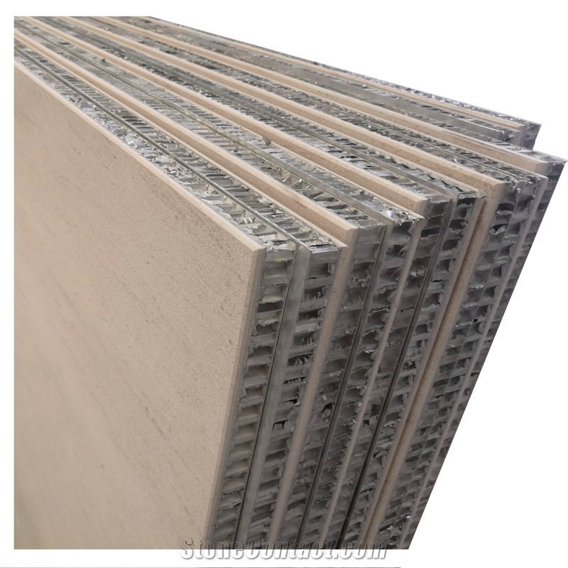 Lightweight Moca Cream Limestone Honeycomb Composite Panel