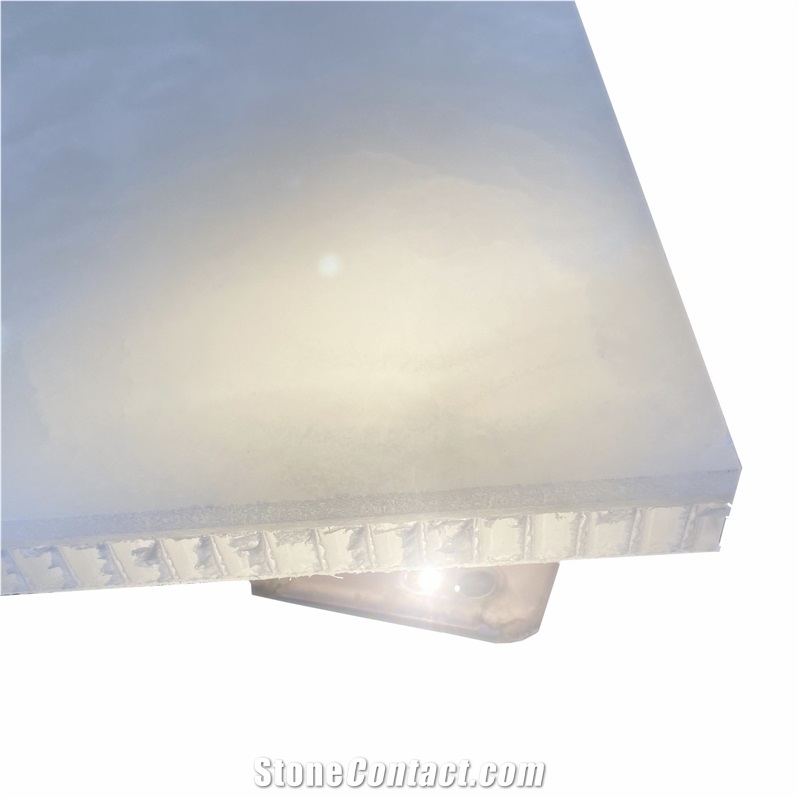 Lightweight Translucent Onyx Honeycomb Panels