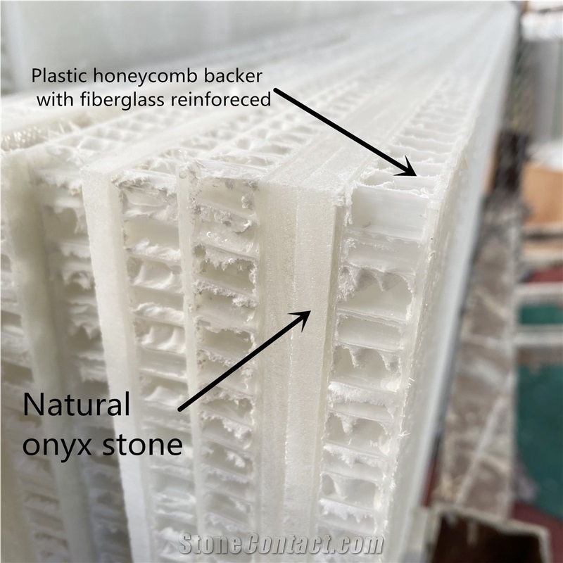 Lightweight Translucent Onyx Honeycomb Panels