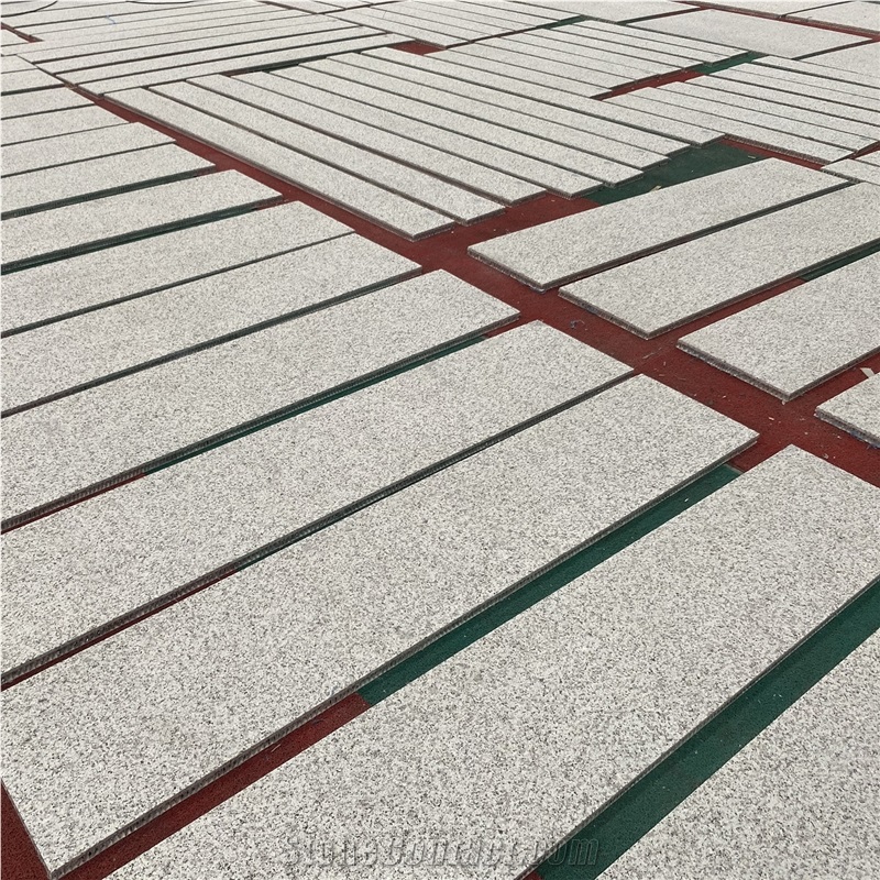Sandblasted Jilin White Granite Aluminum Honeycomb Panel