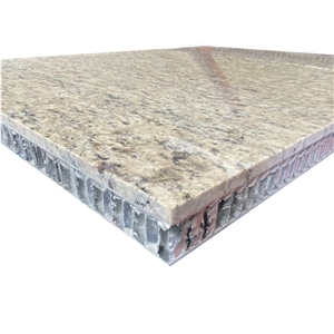 Soft Yellow Granite Honeycomb Backed Stone Panels