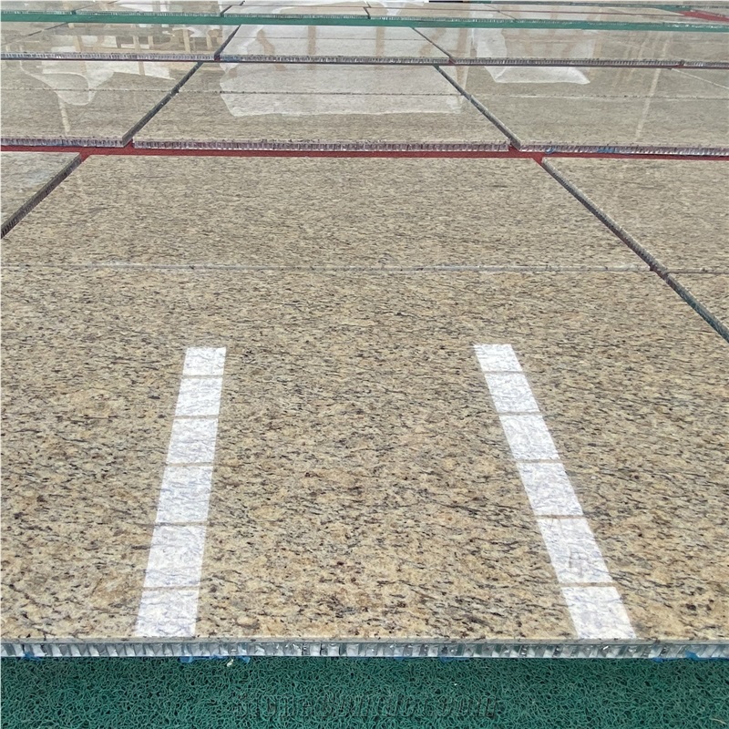 Soft Yellow Granite Honeycomb Backed Stone Panels