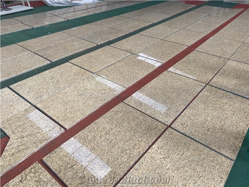 Soft Yellow Granite Honeycomb Backed Stone Panels