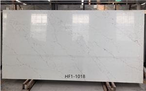 1018 White Marble Look Stone Quartz Slabs