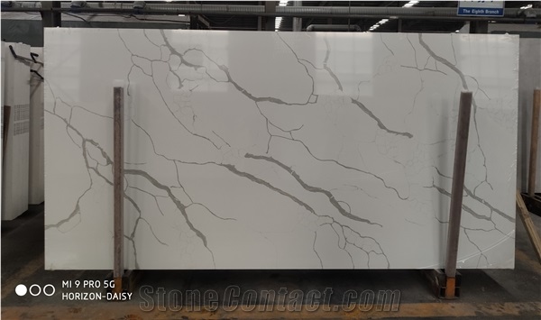 Black Man-Made Quartz Stone Slabs