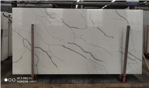 Black Man-Made Quartz Stone Slabs