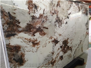 Exotic White Nano Glass Stone Slabs For Walls Floors Vanity