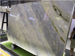 Exotic Green Quartzite Slabs;Quartzite Flooring Tile