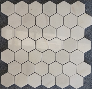 White Marble Hexagon Mosaic Tile;Backsplash Tile