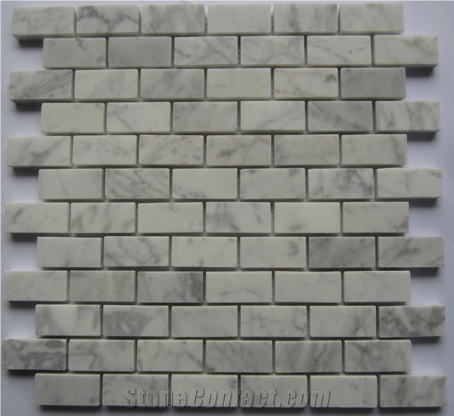 White Marble Stone Mosaic For Bathroom,Kitchen ,Wall Tile