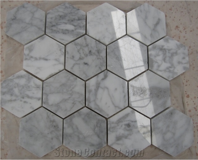 White Marble Stone Mosaic For Bathroom,Kitchen ,Wall Tile