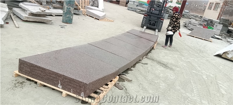 G352 Red Granite Treadstone Blindstone Paver Walking Way