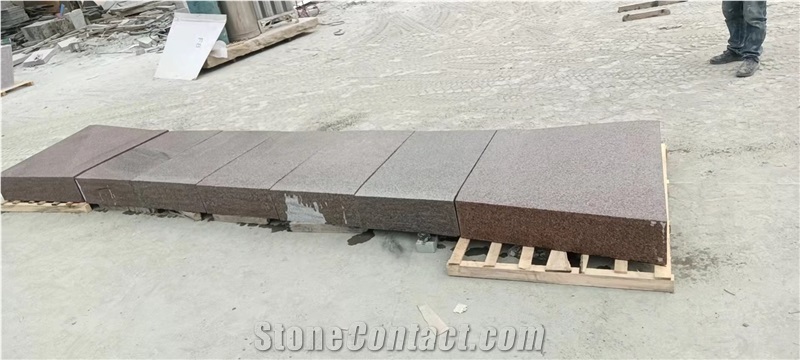 G352 Red Granite Treadstone Blindstone Paver Walking Way