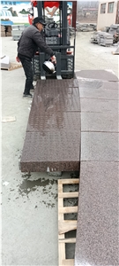 G352 Red Granite Treadstone Blindstone Paver Walking Way