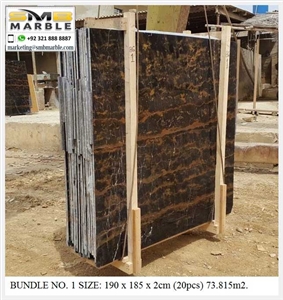 Black And Gold, Pakistani Portoro Marble Slabs