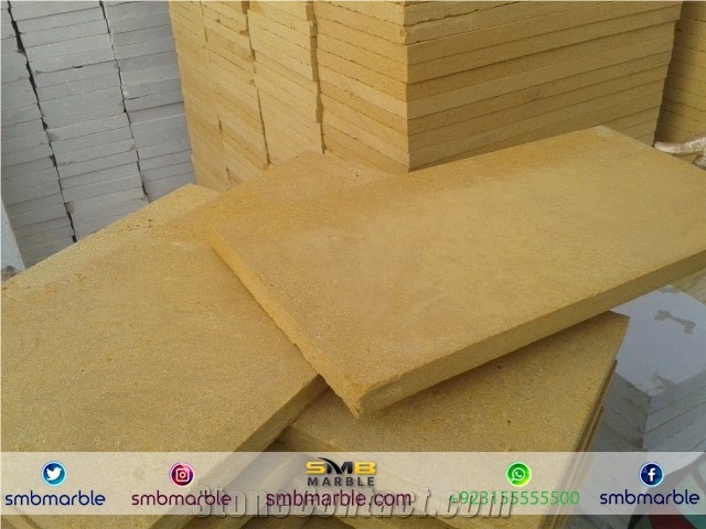 Yellow Sandstone, Slabs & Tiles, Pakistani Mango Sandstone