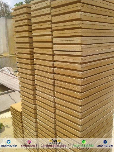 Yellow Sandstone, Slabs & Tiles, Pakistani Mango Sandstone