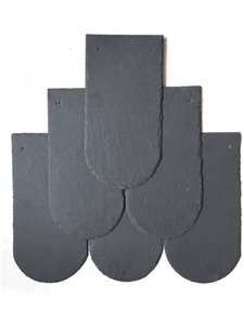 Black Slate U Shape Roofing Tiles-Slate Stone Roof Tiles