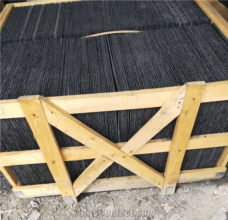 Black Slate U Shape Roofing Tiles-Slate Stone Roof Tiles