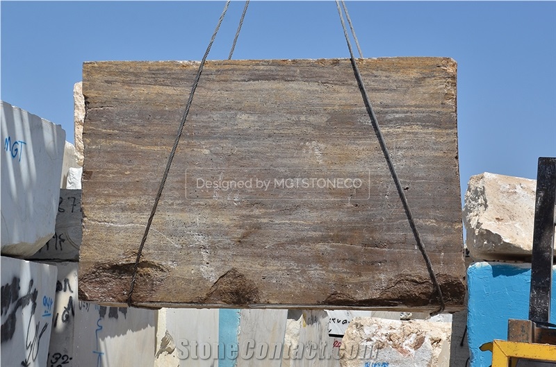 Titanium Silver Travertine Quarry