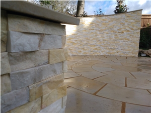 Stone Veneer Ledgestone Sample Yellow