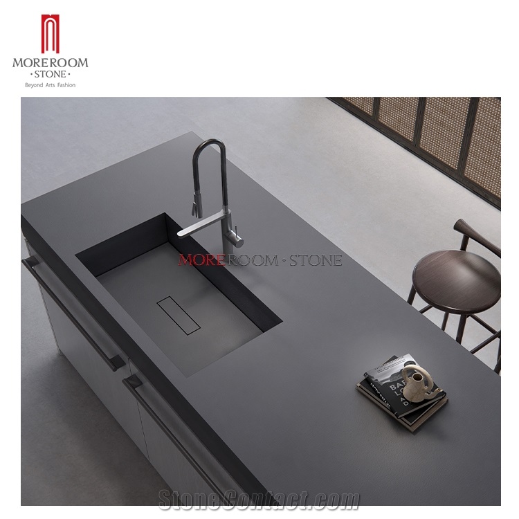 Grey Marble Look Big Size Sintered Stone Slab Countertops