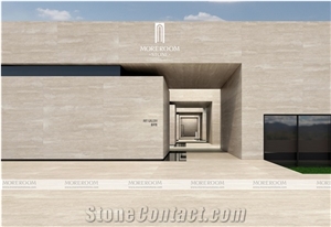 White Wood Grain Exterior Wall Tiles Sintered Stone